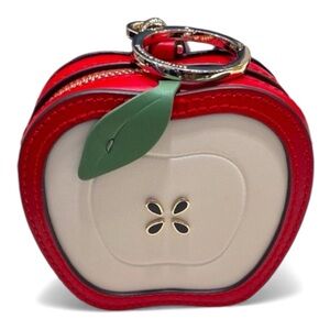 Kate Spade NOVELTY Red Honey crisp sliced apple key chain bag charm/coin purse